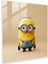 Minimalist Minion Cam Baskı - Minyonlar, Minionlar, Temiz Arka Plan, Cam Sanatı, 30X30 1