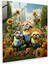 Minionlar Cam Baskı - Çiçek Cenneti - Minionlar, Ev Dekorasyonu, Duvar Dekorasyonu, Minionlar, 30X30 1