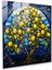 Vitray Limon Ağacı Duvar Süslemesi - Limon Ağacı, Cam Duvar Sanatı, Canlı Renkler, Ev Dekorasyonu, 30X30 1