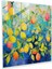 Limon Ağacı Soyut Cam Baskı - Limon Ağacı, Modern Sanat, Renkli Meyveler, Limon Ağacı, 30X30 1