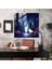 City Nights Lacivert Cam Baskı - Lacivert, Gökdelenler, Lacivert, Gece, 30X30 3