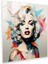 Geometrik Marilyn Monroe Cam Baskı - Marilyn Monroe, Marilyn Monroe, Duvar Süslemesi, Cam Sanatı, 30X30 1