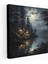 Gece Yarısı Göl Kenarı Kanvas Tablo - Gece Yarısı, Sakin, Gece Yarısı, Gerçekçi, 30X30 1