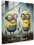 Minions Soyut Sanat Cam Baskı - Minyonlar, Gerçeküstü, Rüya Gibi, Cam Sanatı, 50X50 1