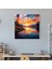 Reflective Horizons Cam Baskı - Gündoğumu, Dijital Peyzaj Sanatı, Cam Duvar Sanatı, Huzur, 70X70 2