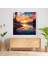 Reflective Horizons Cam Baskı - Gündoğumu, Dijital Peyzaj Sanatı, Cam Duvar Sanatı, Huzur, 70X70 3