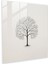 Cam Baskı - Minimalist Hayat Ağacı - Hayat Ağacı, Duvar Süslemesi, Hayat Ağacı, Cam Duvar Sanatı, 30X30 1