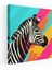 Minimalist Zebra Kanvas Tablo - Soyut Duvar Tablosu - Zebra, Zebra, Kanvas Tablo, Minimalist, 30X30 1