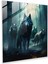 Yaban Hayatı Cam Baskı - Mehtaplı Kurtlar - Yaban Hayatı, Mystique, Kurtlar, Cam Sanatı, 30X30 1