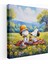 Snoopy Suluboya Kanvas Tablo - Piknik Duvar Tablosu - Snoopy, Kanvas Tablo, Ev Dekorasyonu, 30X30 1