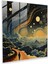 Vintage Yıldız Haritası Cam Baskı - Yıldız Haritası, Cam Sanatı, Vintage Haritalar, Modern Sanat, 30X30 1