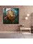 Yaban Hayatı Cam Duvar Sanatı - Vitray Aslan - Yaban Hayatı, Görkemli Aslan, Mozaik, Cam Sanatı, 30X30 2