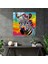 Enerjik Zebra Cam Baskı - Zebra, Ev Dekorasyonu, Modernite, Modern Sanat, 30X30 2