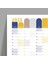 2025 Yıllık Plan Duvar Takvimi Sarı Lacivert Wall Planner Boyut 50 x 70 cm 3