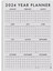Gri Renk 2025 Yıllık Planlayıcı Duvar Takvimi 2025 Takvim Aylık Planlayıcı Boyut 50 x 70 cm 5