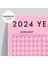 Pembe Renk 2025 Yıllık Planlayıcı Duvar Takvimi 2025 Takvim Aylık Planlayıcı Boyut 35 x 50 cm 2