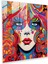 Retro Reverie: Canlı Renkler ve Dönen Desenlerle Psychedelic Cam Duvar Sanatı, 30X30 1