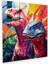 Dinozor Mozaiğinin Canlı Geometrik Cam Baskısı - Göz Alıcı Duvar Dekorasyonu, 30X30 1