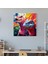 Dinozor Mozaiğinin Canlı Geometrik Cam Baskısı - Göz Alıcı Duvar Dekorasyonu, 30X30 3