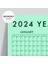 Yeşil Renk 2025 Yıllık Planlayıcı Duvar Takvimi 2025 Takvim Aylık Planlayıcı Boyut 35 x 50 cm 2