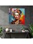 Soyut Duygular Cam Baskı - Frida Kahlo Teması - Frida Kahlo, Cam Duvar Sanatı, Renkler, Yorumlama, 30X30 2