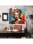 Soyut Duygular Cam Baskı - Frida Kahlo Teması - Frida Kahlo, Cam Duvar Sanatı, Renkler, Yorumlama, 30X30 3