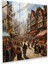 Canlı Yağlıboya Tablo Cam Baskı - Ortaçağ Pazarı Fantezisi - Ev Dekorasyonu, Cam Duvar Sanatı, Duvar Dekoru, Cam Baskı, 30X30 1