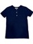 Erkek Çocuk Pamuklu Ince Üç Düğmeli Basic Tshirt 3