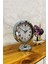 25X20 cm Krom Metal Masa Saati Masa Dekorasyonu Ev Ofis Masa Aksesuarı 2