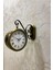 36X25 cm Eskitme Metal Çift Taraflı Istasyon Model Duvar Saati 1