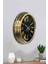40 cm Metal Romen Rakamlı Siyah Kadran Modern Dekoratif Lüks Duvar Saati 2