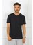 Modlive- Erkek Siyah %100 Pamuklu T-Shirt 27486 1