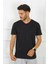 Modlive- Erkek Siyah %100 Pamuklu T-Shirt 27486 2