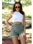 Modlive- Şort Crop Yeşil Takım 26550 3