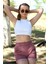 - Şort Crop Bordo Takım 26550 2