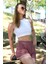 - Şort Crop Bordo Takım 26550 5