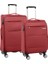 2'li Valiz Seti Büyük ve Orta Boy Lüx Kumaş Valiz Bordo 2082 1