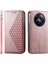 Realme 12 5g El Kayışı Standı Için Flip Case Günlük Kullanım Eşkenar Dörtgen Şekli Cüzdan (Yurt Dışından) 1