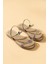 Parlak Taşlı Ince Bantlı Hasır Taban Comfort Kadın Sandalet 020-758-24RENKLI 3