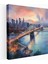 Brooklyn Skyline Suluboya Kanvas Tablo, 30X30 1