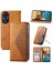 Oppo A78 4g Eşkenar Dörtgen Şekli Günlük Kullanım Için Flip Case El Kayışı Standı Cüzdan (Yurt Dışından) 1