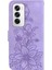 Oppo Oppo 12 5g Kabartmalı Zambak Manyetik Kart Tutucu Kickstand Için Flip Case (Yurt Dışından) 5