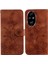 Honor Için Flip Case 200 Pro 5g Cüzdan Kart Tutucu Manyetik Kabartmalı Zambak (Yurt Dışından) 1