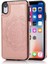 IPhone Xr Desen Çiçek Çift Düğmeler Için Kart Tutucu Kılıf ile Cüzdan (Yurt Dışından) 4