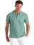 Yeşil Regular Fit Merserize Polo Yaka Pamuklu Tişört 1