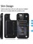 Kart Tutucu Toka ile IPhone 14 Pro Kart Yuvaları Pu Deri Için Cüzdan Kılıf (Yurt Dışından) 5