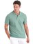 Yeşil Regular Fit Merserize Polo Yaka Pamuklu Tişört 3