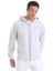 Gri Regular Fit Düz Pamuklu Fermuarlı Sweatshirt 3