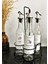 Dörtlü Siyah Metal Standlı Yağlık Sosluk Stand 375 ml Şişeli Etiketli -Beyaz 1