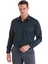 Lacivert Slim Fit Düz 100% Pamuk Slim Yaka Uzun Kollu Saten Gömlek 1